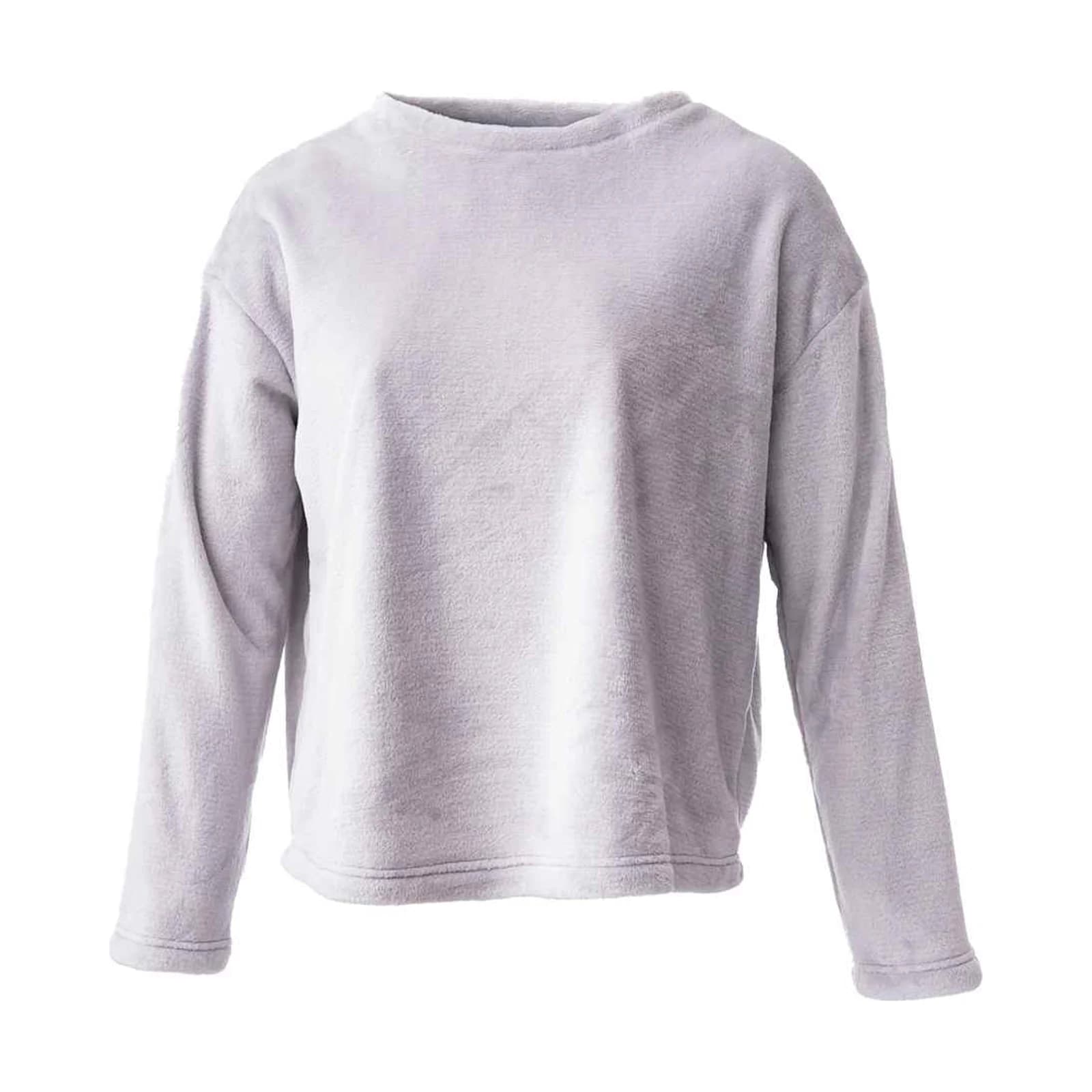 Brand Lab Ladies Plush Fleece Crew Neck Sweatshirt