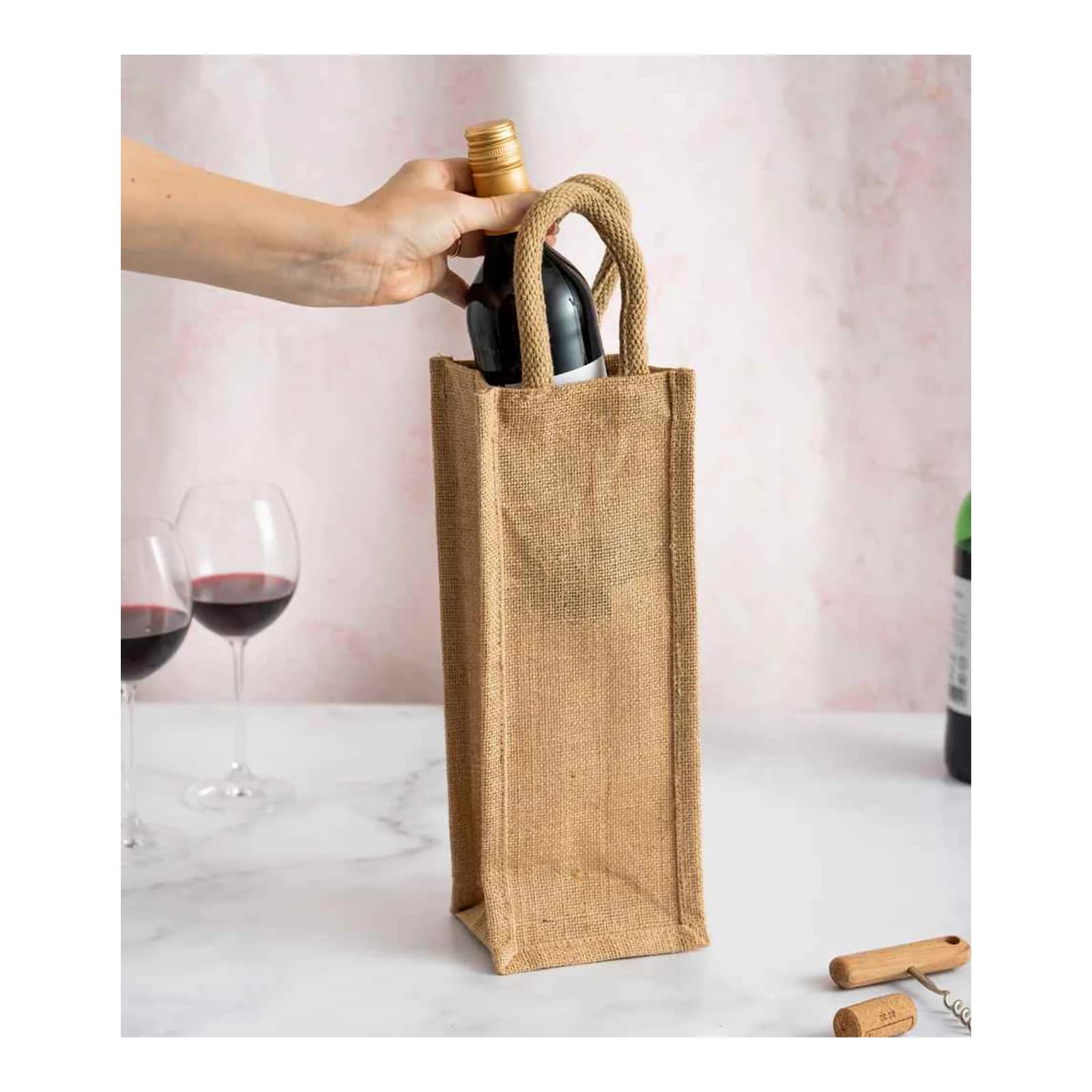 Brand Lab Jute Bottle Bag