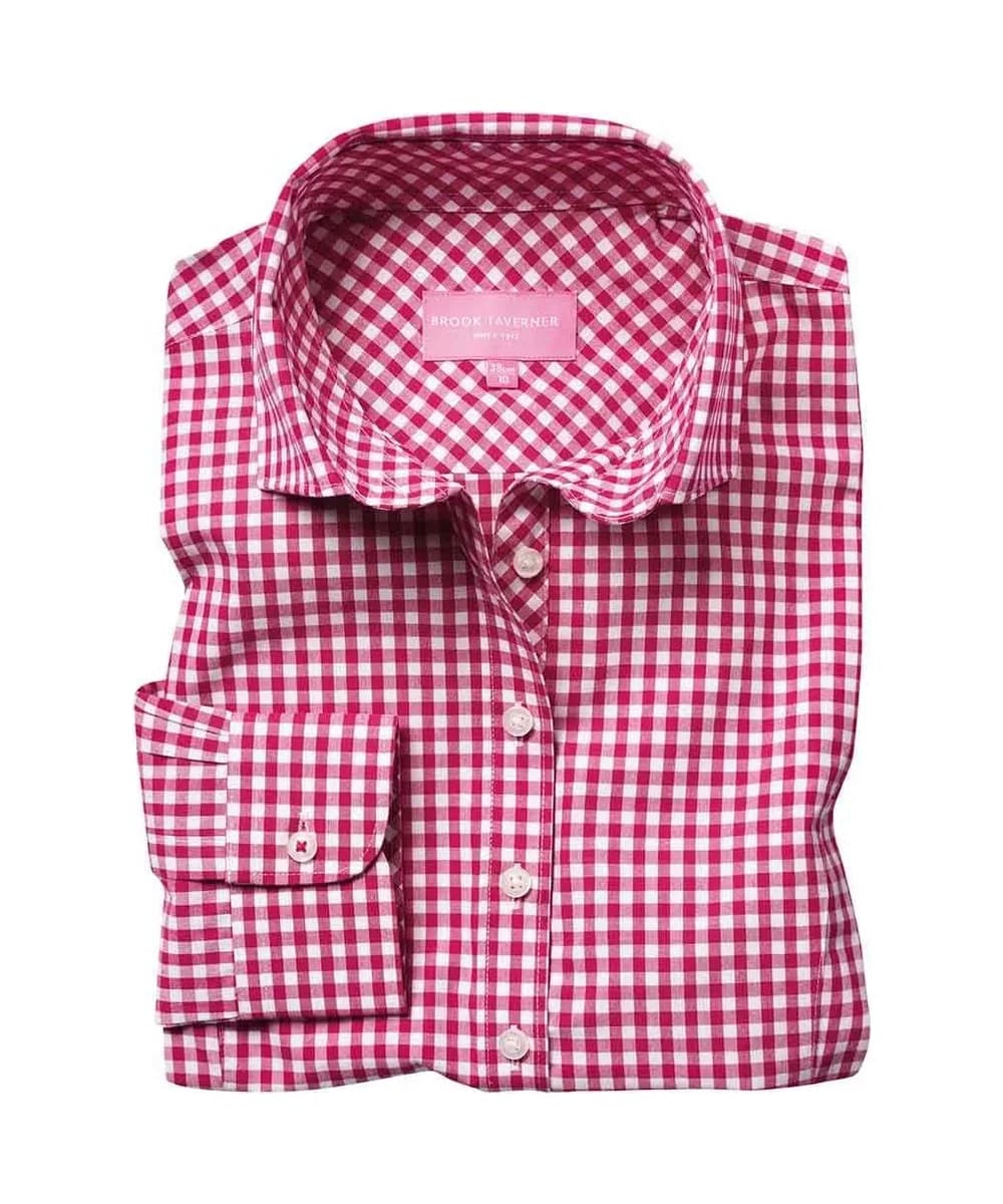 Brook Taverner Ladies Kansas Gingham Long Sleeve Shirt