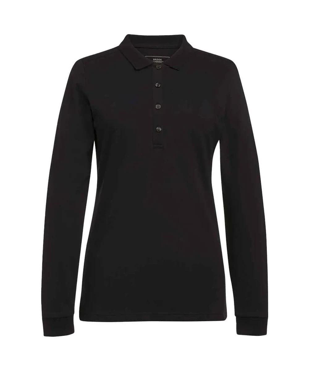 Brook Taverner Ladies Anna Long Sleeve Polo Shirt