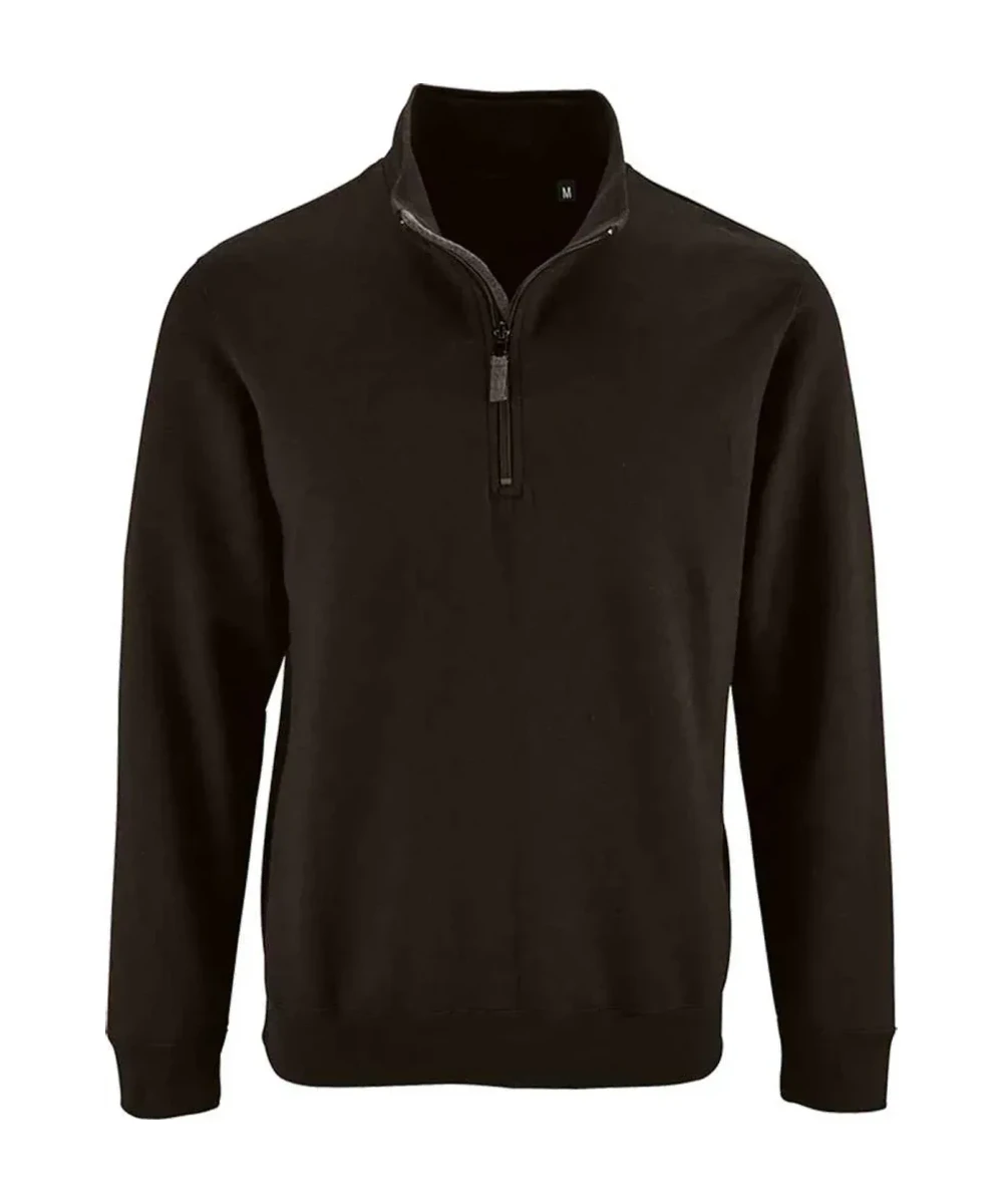 Sol's Stan Contrast Zip Neck Sweatshirt