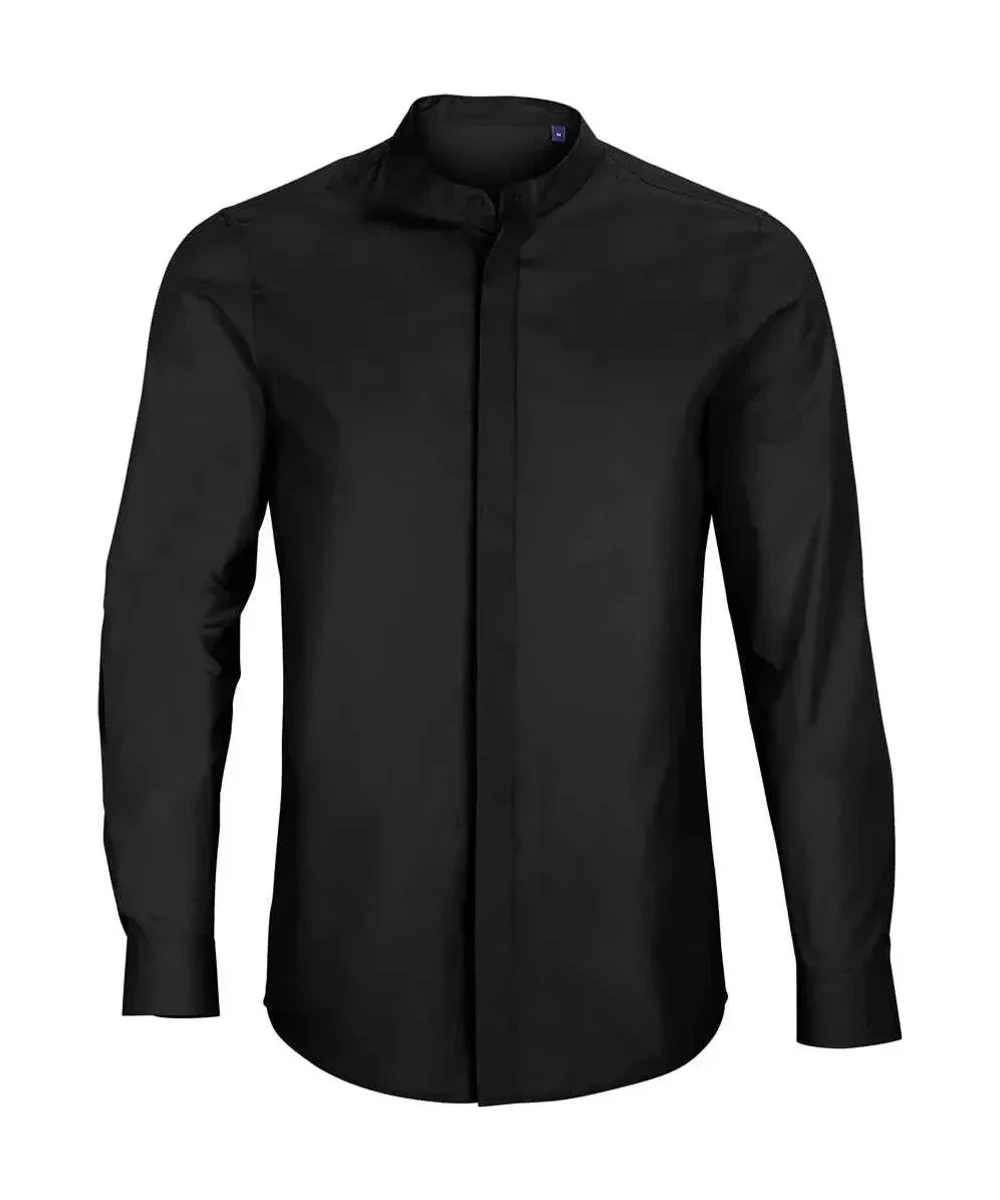 Neoblu Bart Mao Collar Long Sleeve Poplin Shirt