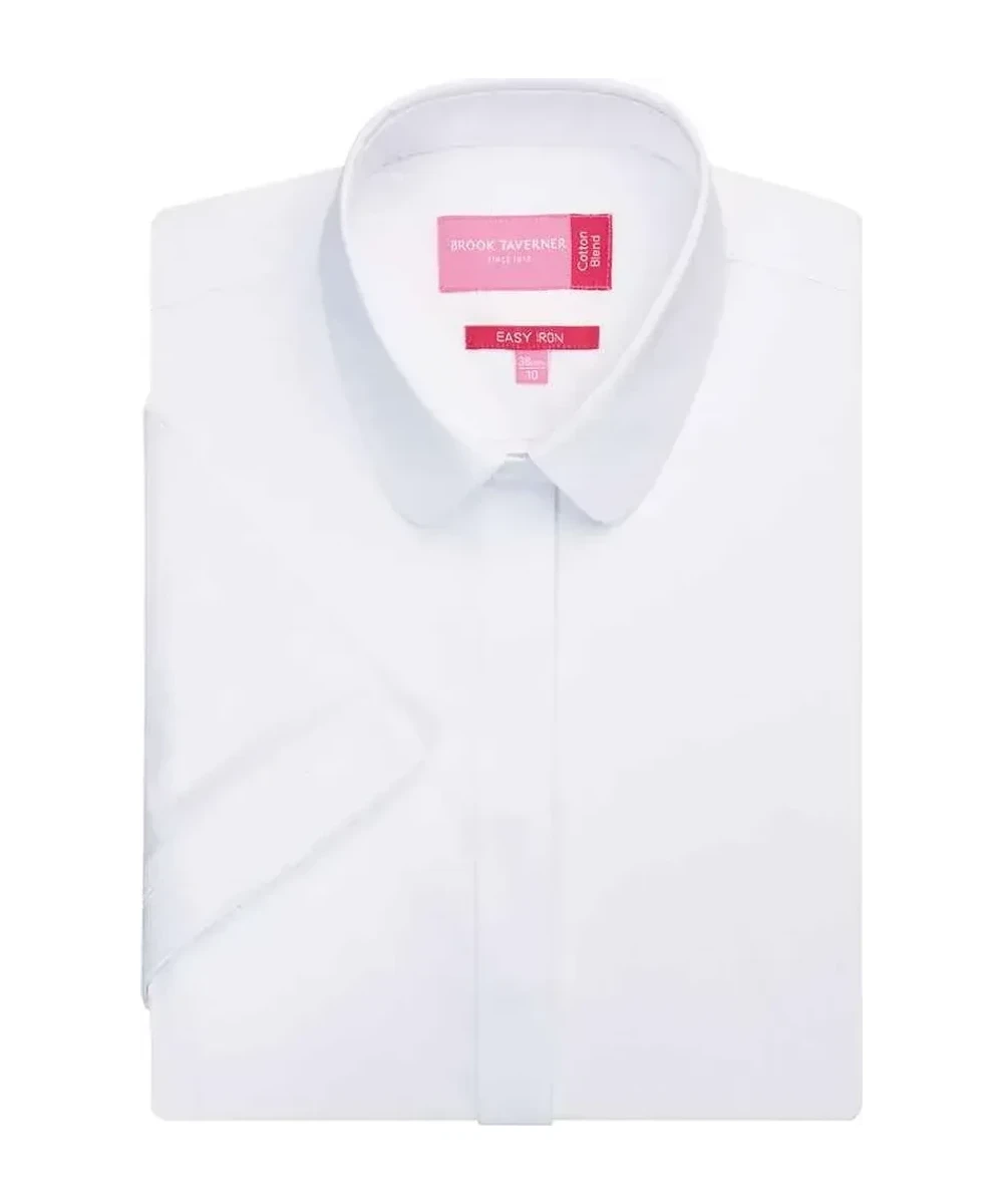 Brook Taverner Ladies Soave Short Sleeve Poplin Shirt
