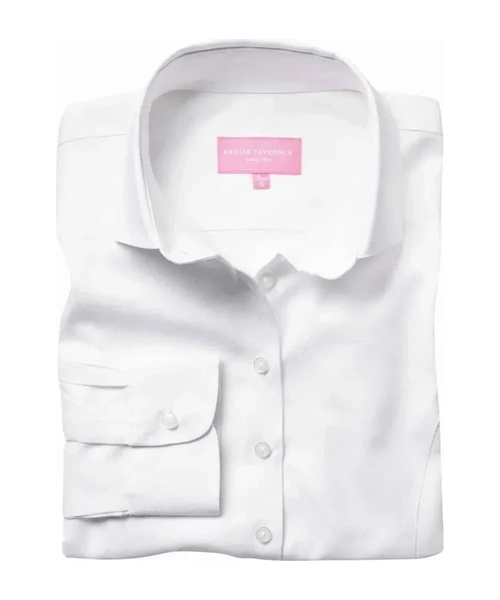 Brook Taverner Ladies Aspen Long Sleeve Oxford Shirt