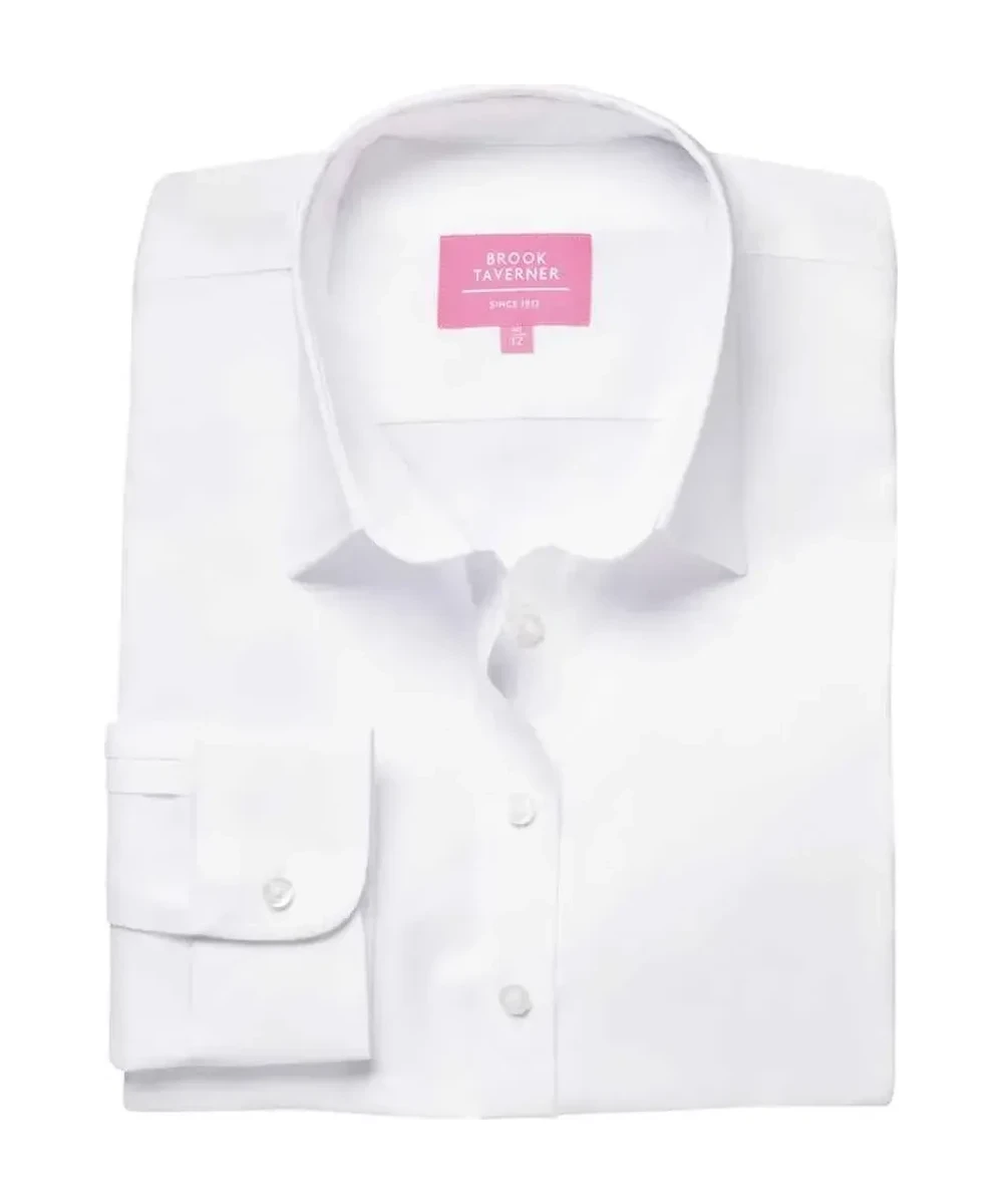 Brook Taverner Ladies Albany Long Sleeve Classic Oxford Shirt