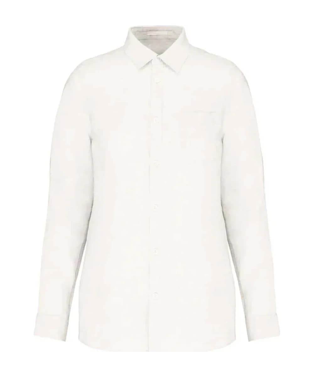 Spasso Ladies Long Sleeve Linen Shirt