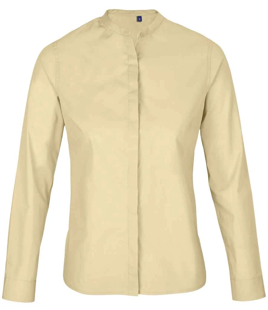 Neoblu Ladies Bart Mao Collar Long Sleeve Poplin Shirt