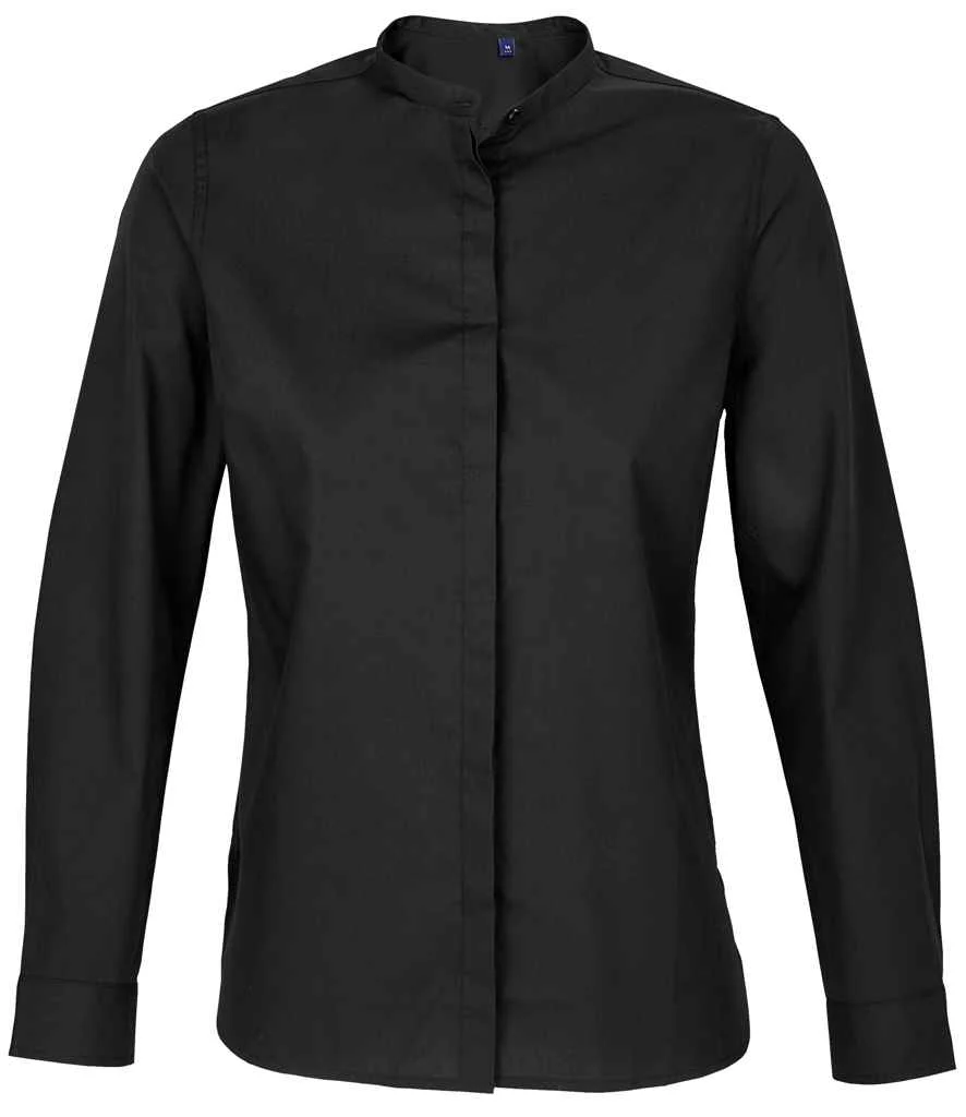Neoblu Ladies Bart Mao Collar Long Sleeve Poplin Shirt