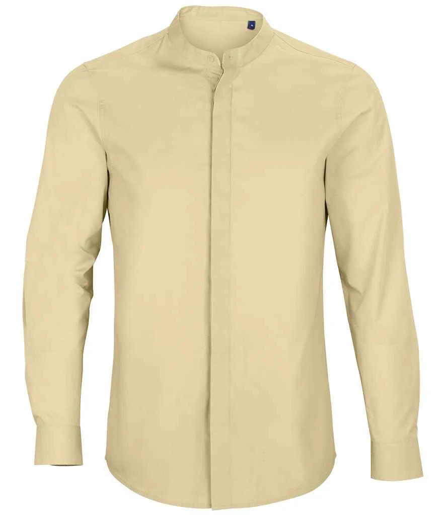 Neoblu Bart Mao Collar Long Sleeve Poplin Shirt