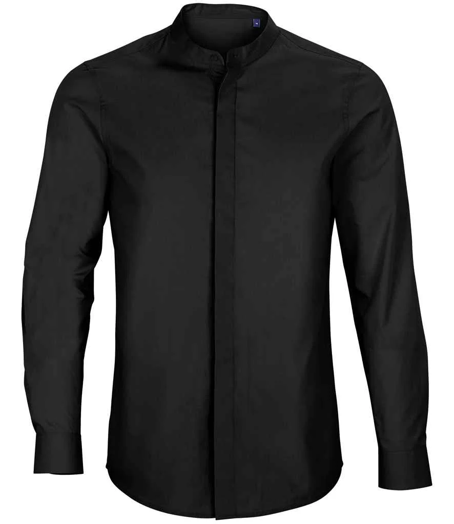 Neoblu Bart Mao Collar Long Sleeve Poplin Shirt