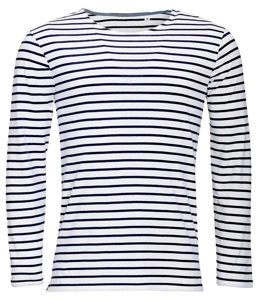 Sol's Marine Long Sleeve Striped T-Shirt