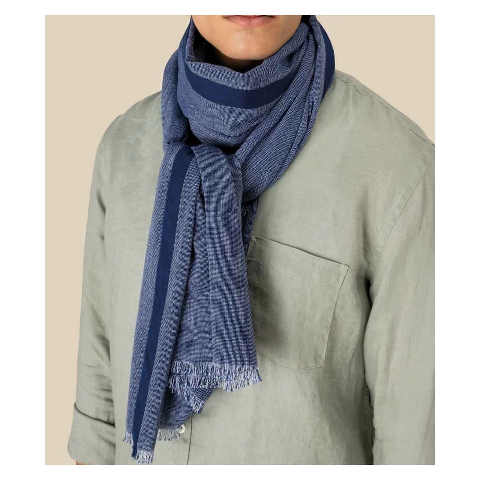 Spasso Blue Dotted Scarf