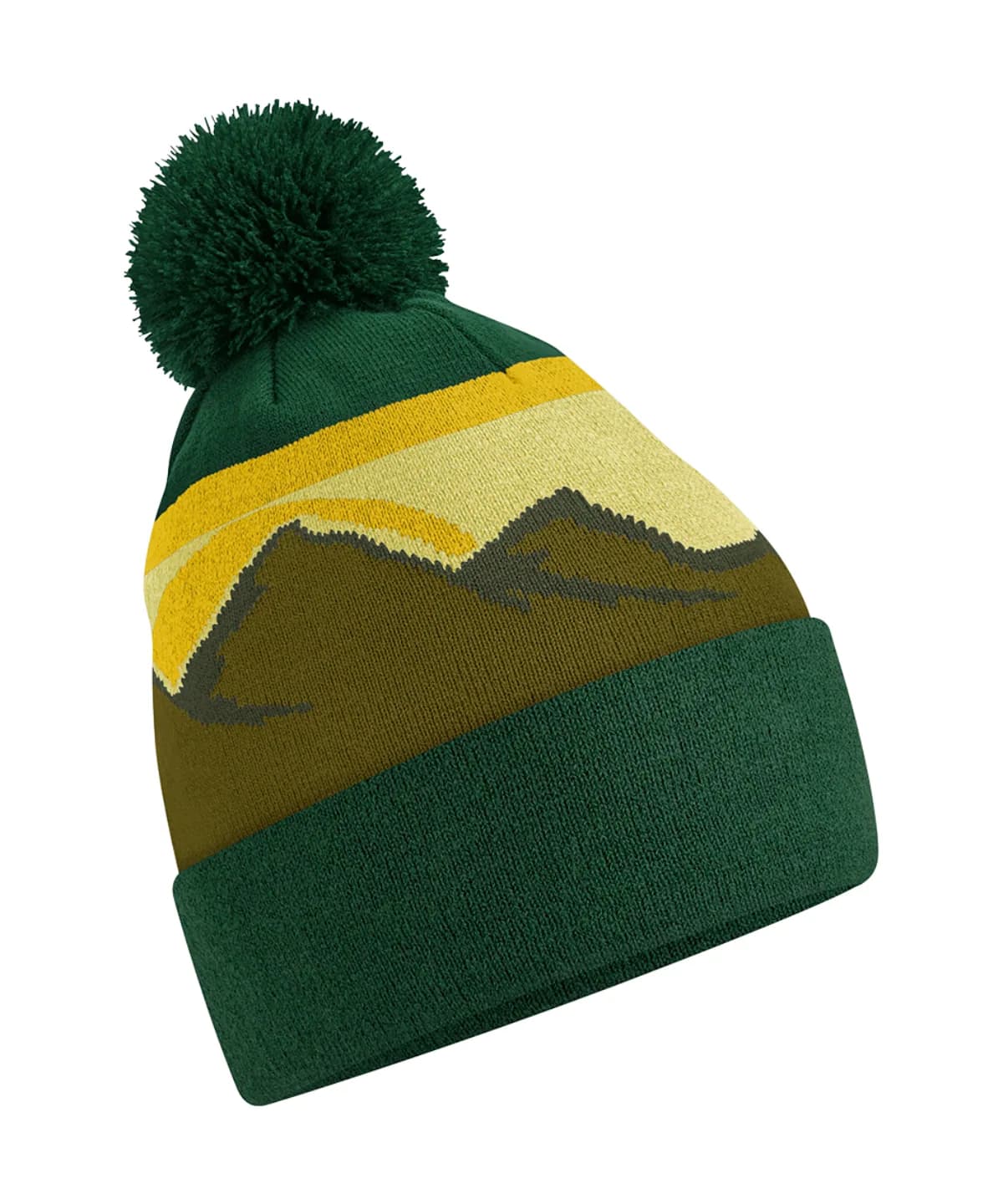 Mountain Peaks Pom Pom Beanie