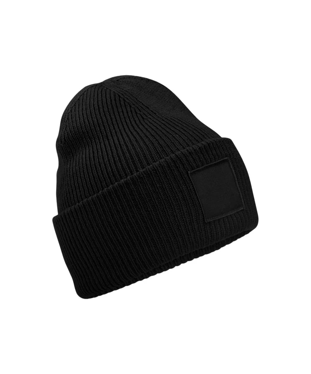 Deep-Cuffed Tonal Patch Beanie