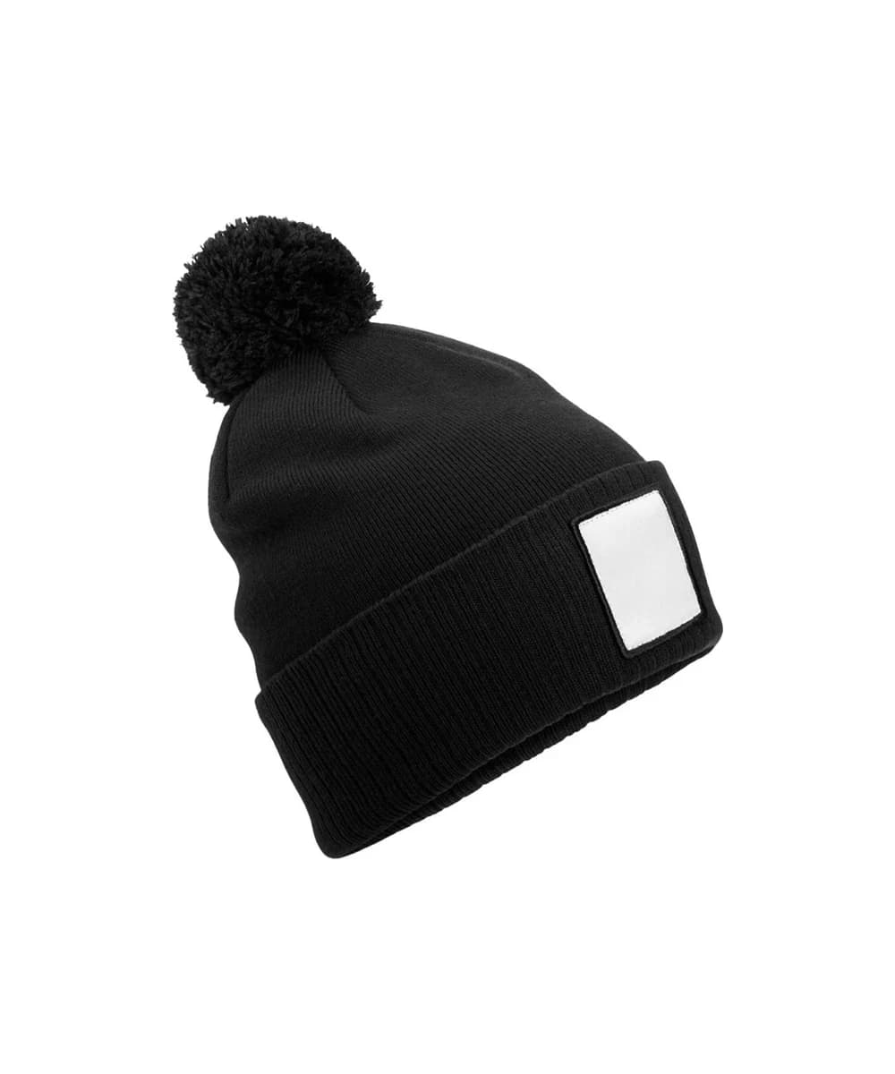 Appliqué Patch Pom Beanie