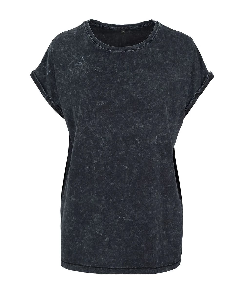 Women's Acid Washed Extended Shoulder Tee