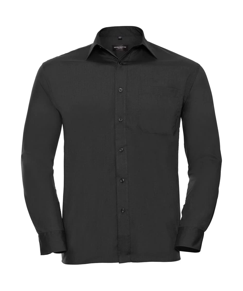 Long Sleeve Polycotton Easycare Poplin Shirt