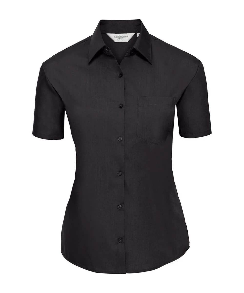 Women's Short Sleeve Polycotton Easycare Poplin Shirt