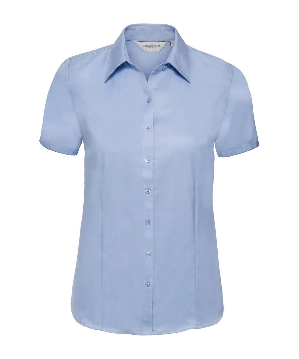 Women's Short Sleeve Herringbone Shirt