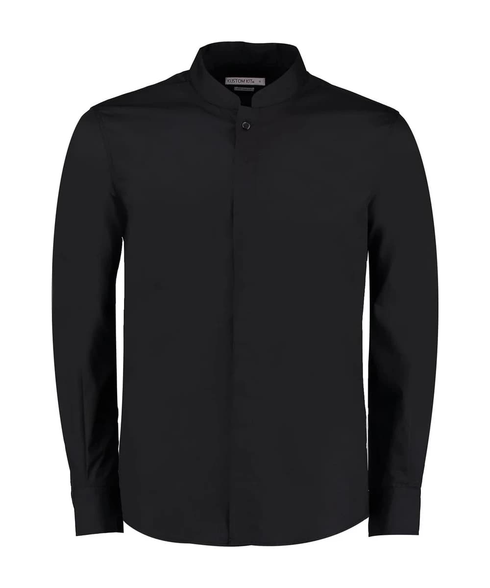 Mandarin Collar Shirt Long-Sleeved (tailored Fit)