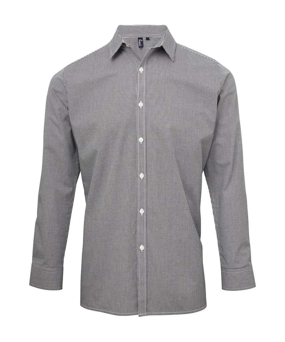 Microcheck (gingham) Long Sleeve Cotton Shirt