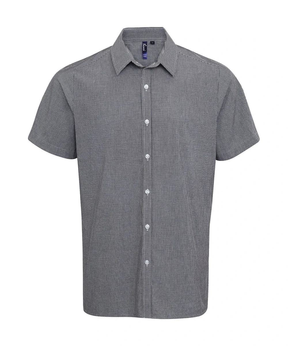 Microcheck (gingham) Short Sleeve Cotton Shirt