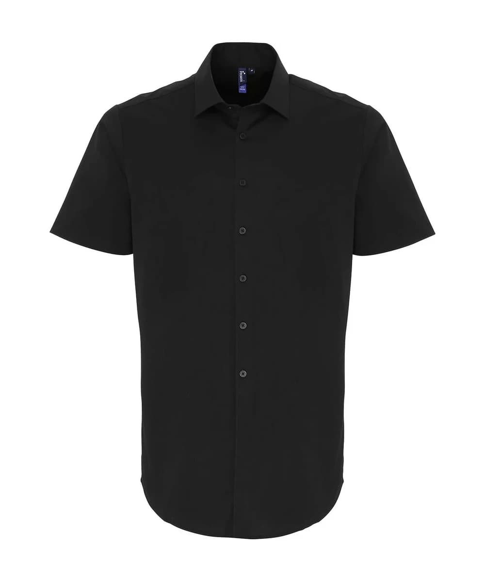 Stretch Fit Cotton Poplin Short Sleeve Shirt