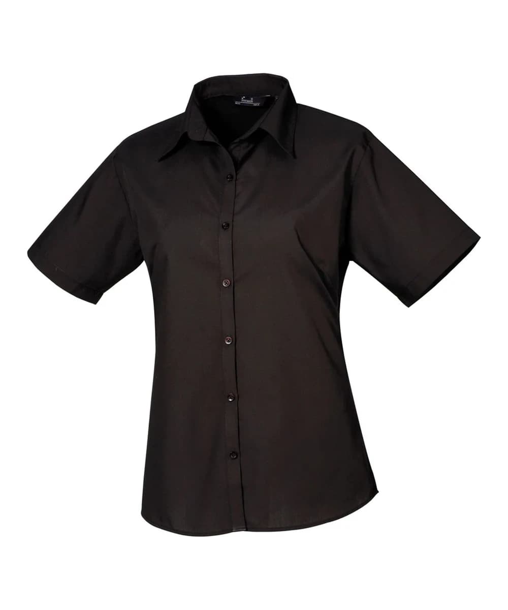 Women's Short Sleeve Poplin Blouse