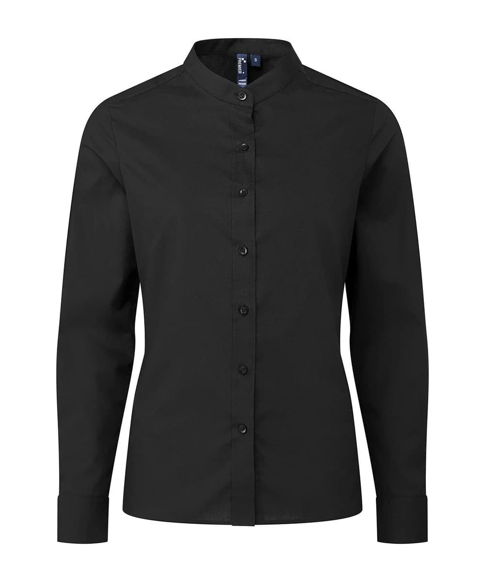 Women's Banded Collar 'grandad' Shirt