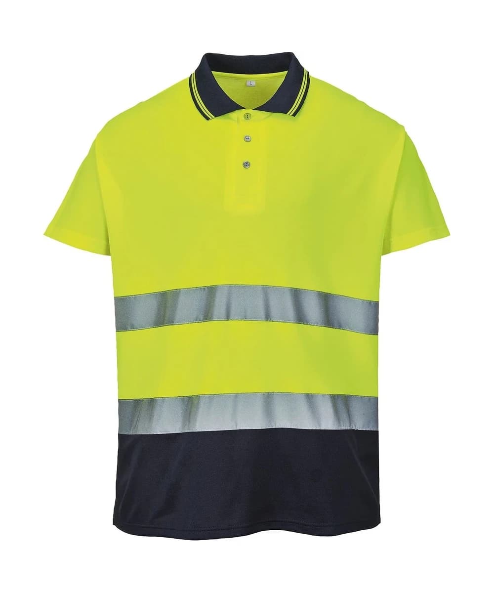 Two-Tone Cotton Comfort Polo
