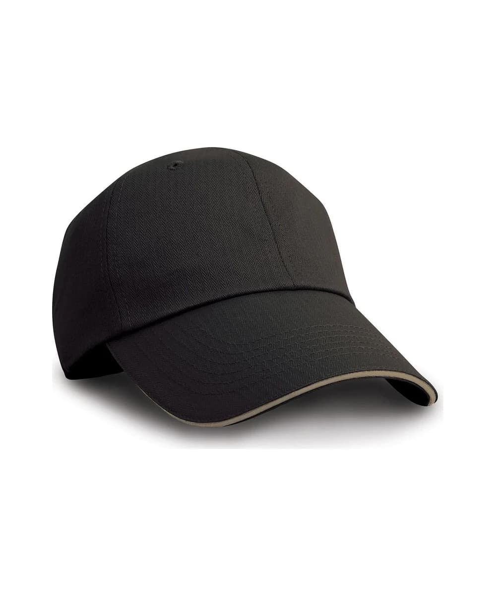 Herringbone Cap With Sandwich Peak