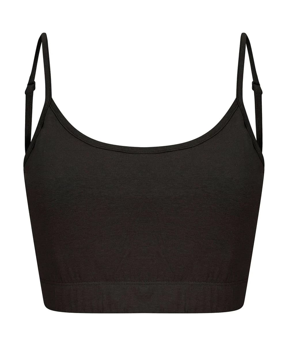 Women's Sustainable Fashion Cropped Cami Top With Adjustable Straps