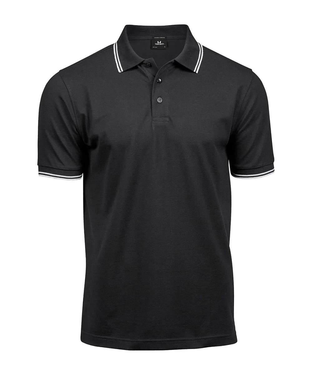 Luxury Stripe Stretch Polo