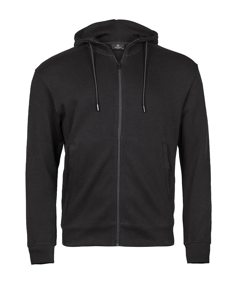 Ribbed Interlock Hooded Full-Zip