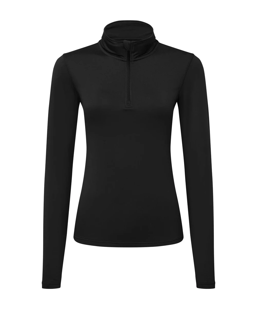 Women’s Tridri Recycled Long Sleeve Brushed Back ¼ Zip Top