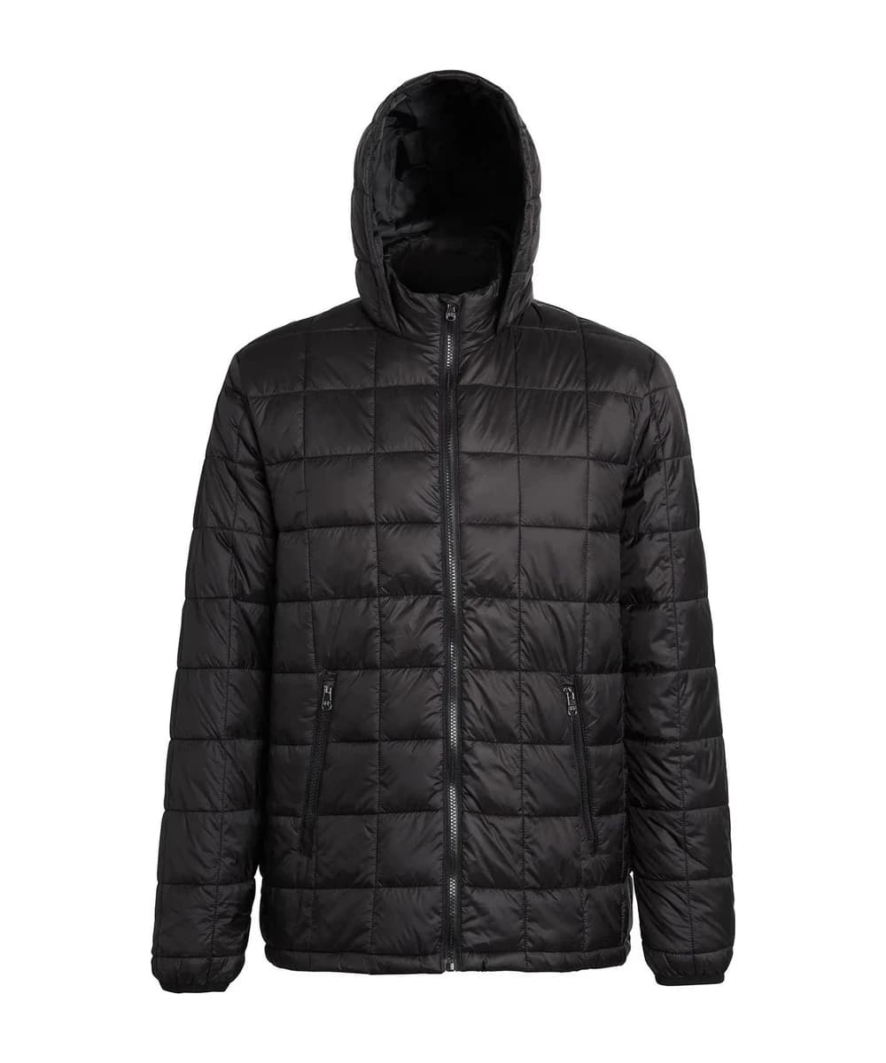 Box Quilt Hooded Jacket