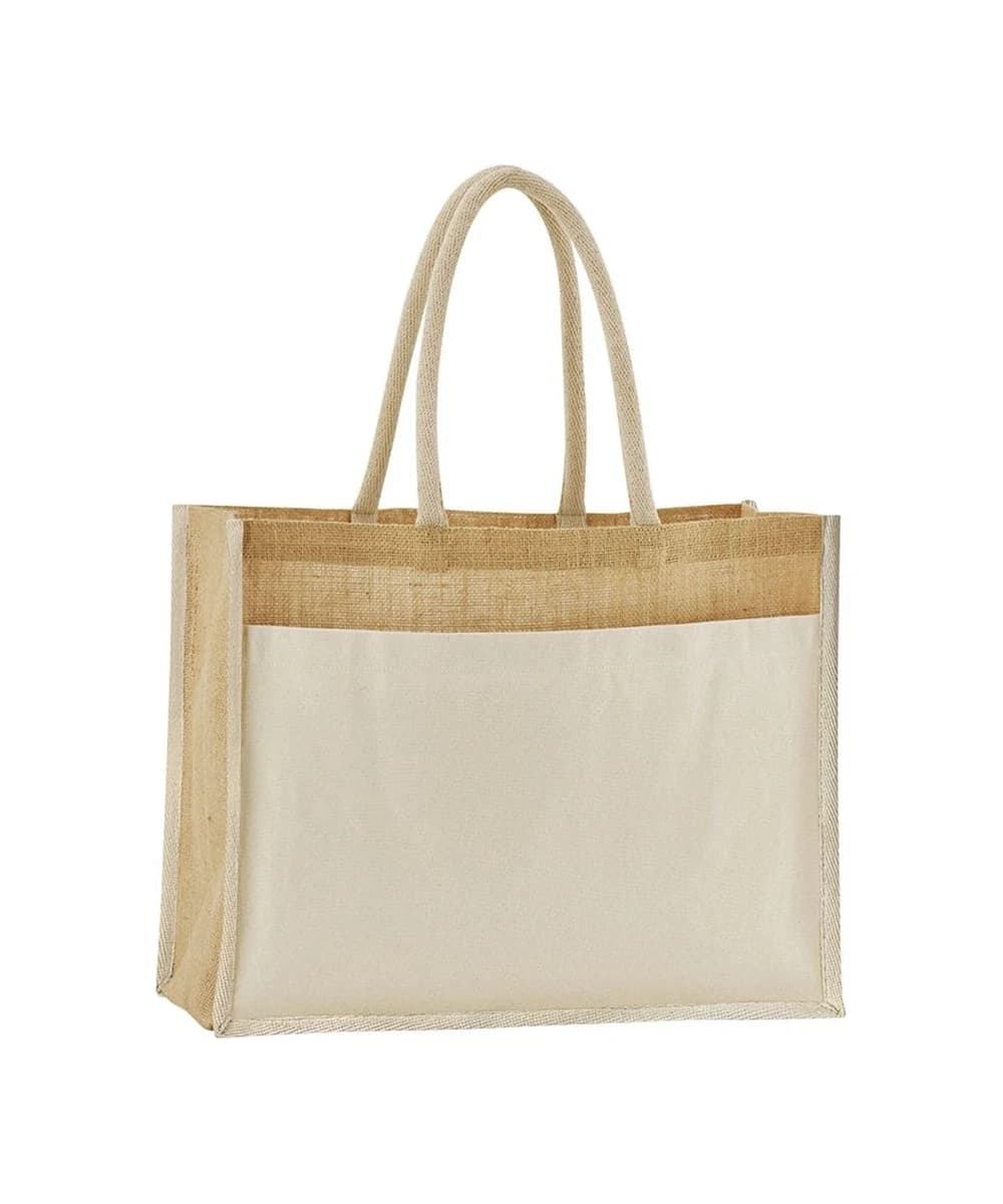 Cotton Pocket Natural Starched Jute Shopper