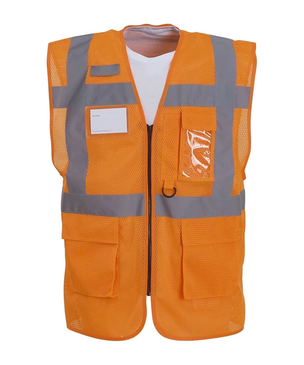 Hi-Vis Top Cool Open-Mesh Executive Waistcoat