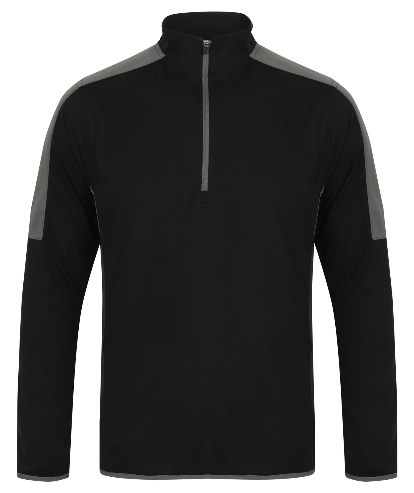 ¼ Zip Mid-Layer With Contrast Panelling