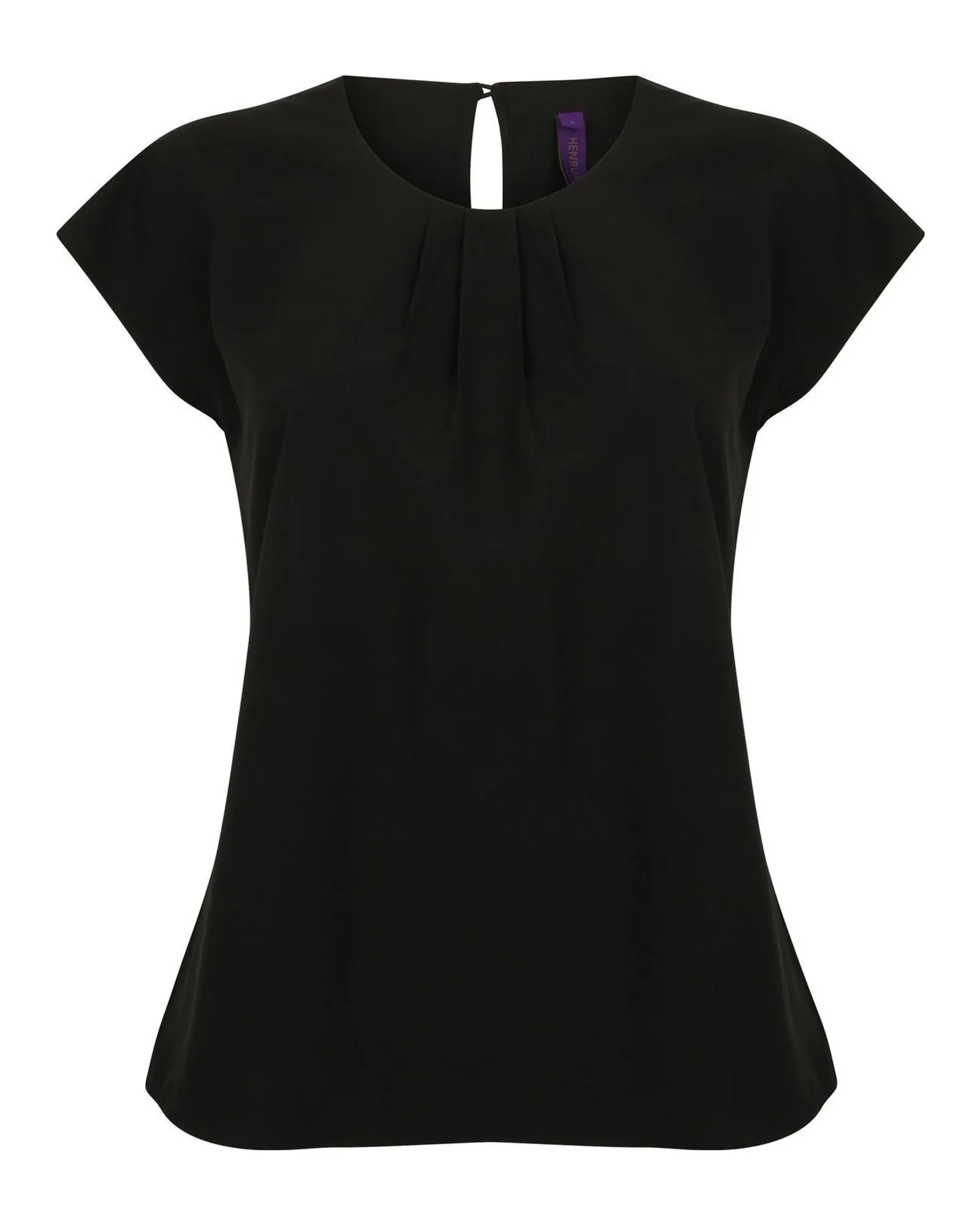 Women's Pleat Front Short Sleeve Blouse