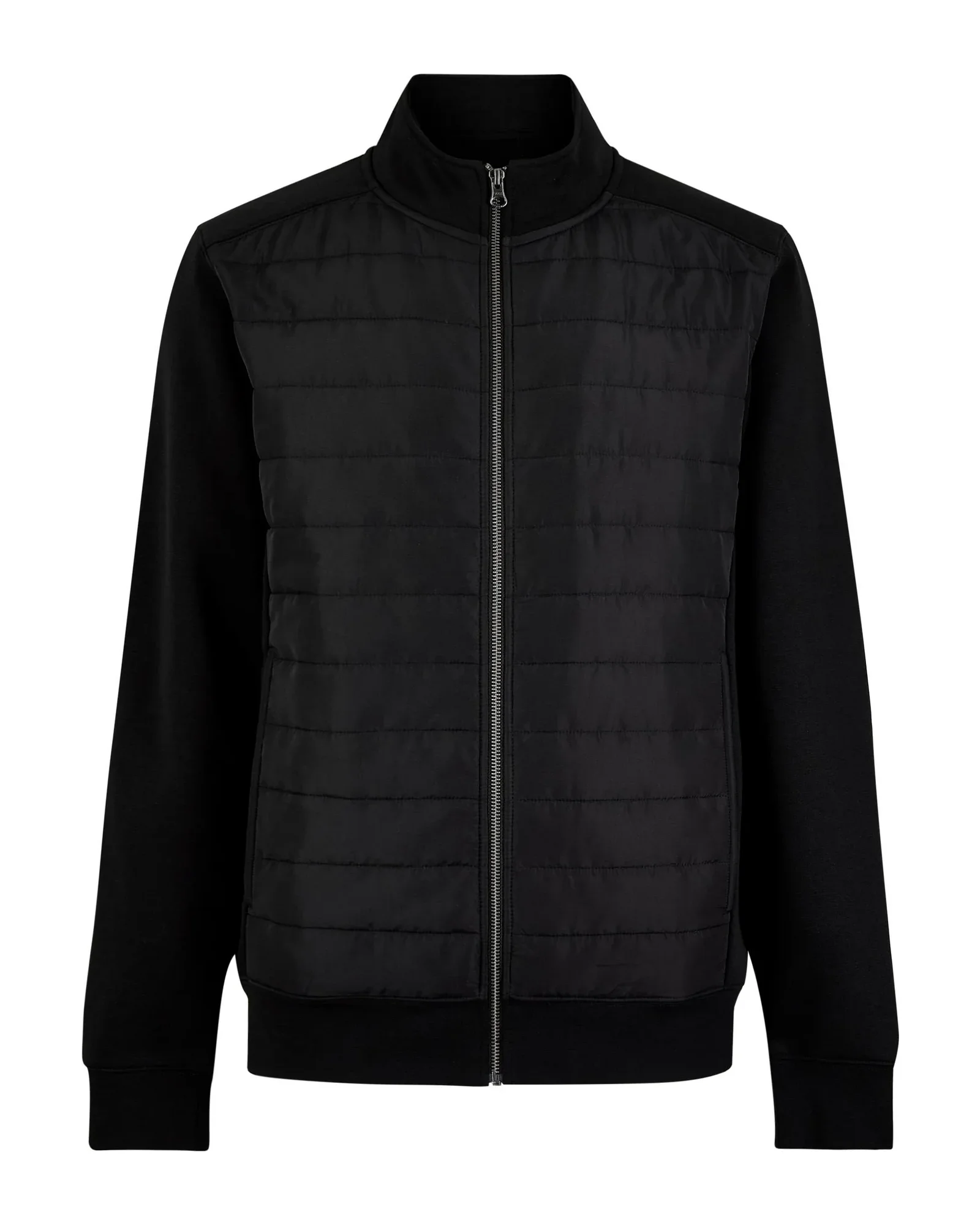 Regular Fit Quilted Full-Zip Sweatshirt