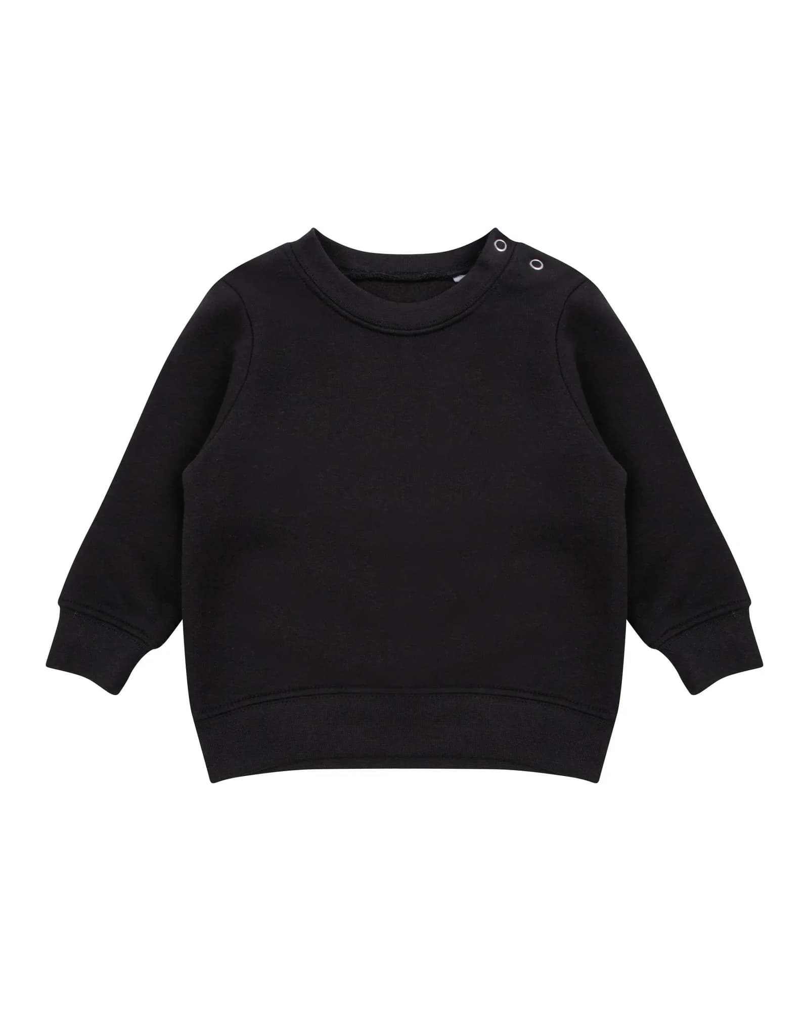 Crew Neck Sweatshirt With Shoulder Poppers