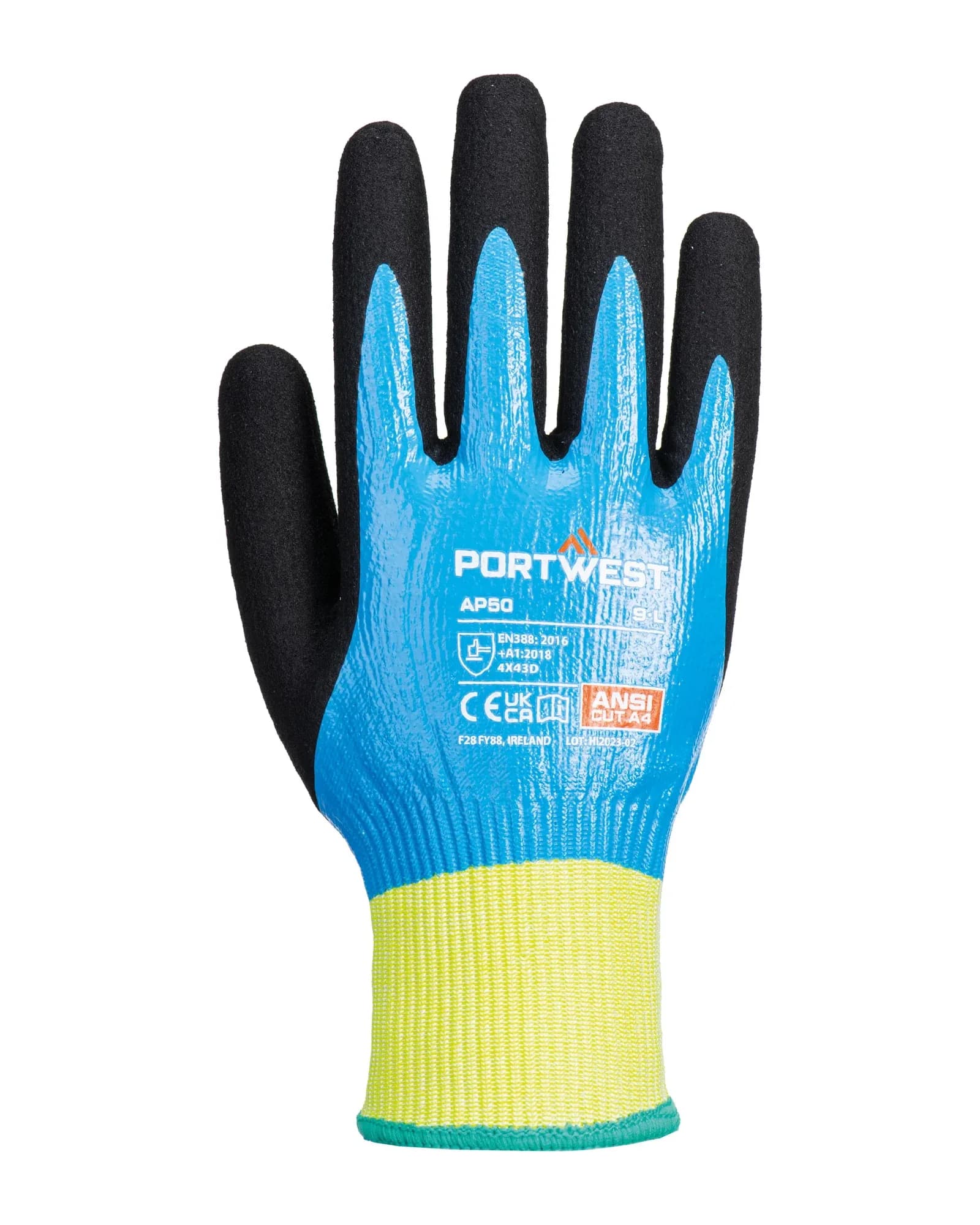 Cut D13 Nitrile Aqua Gloves