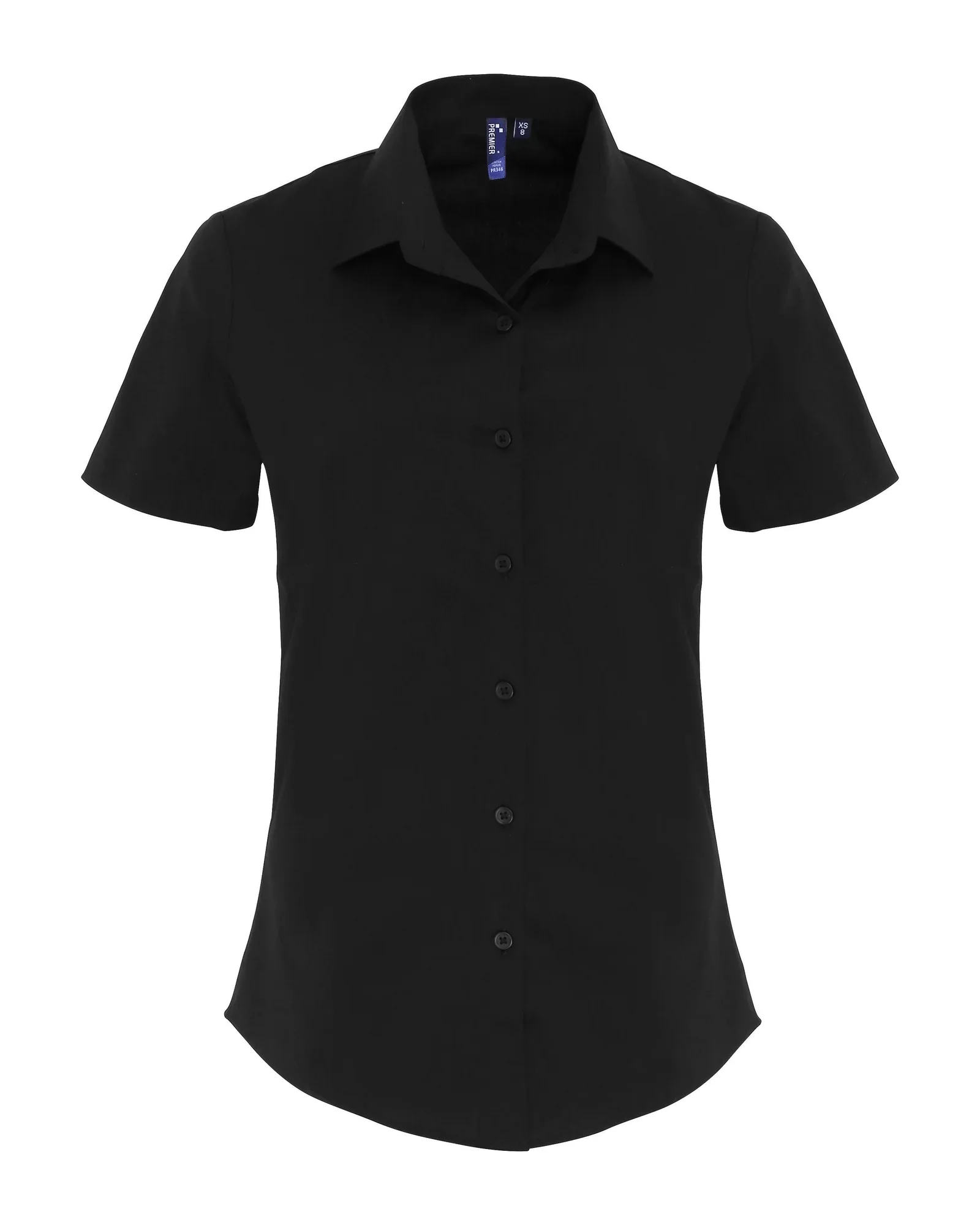 Women's Stretch Fit Cotton Poplin Short Sleeve Blouse