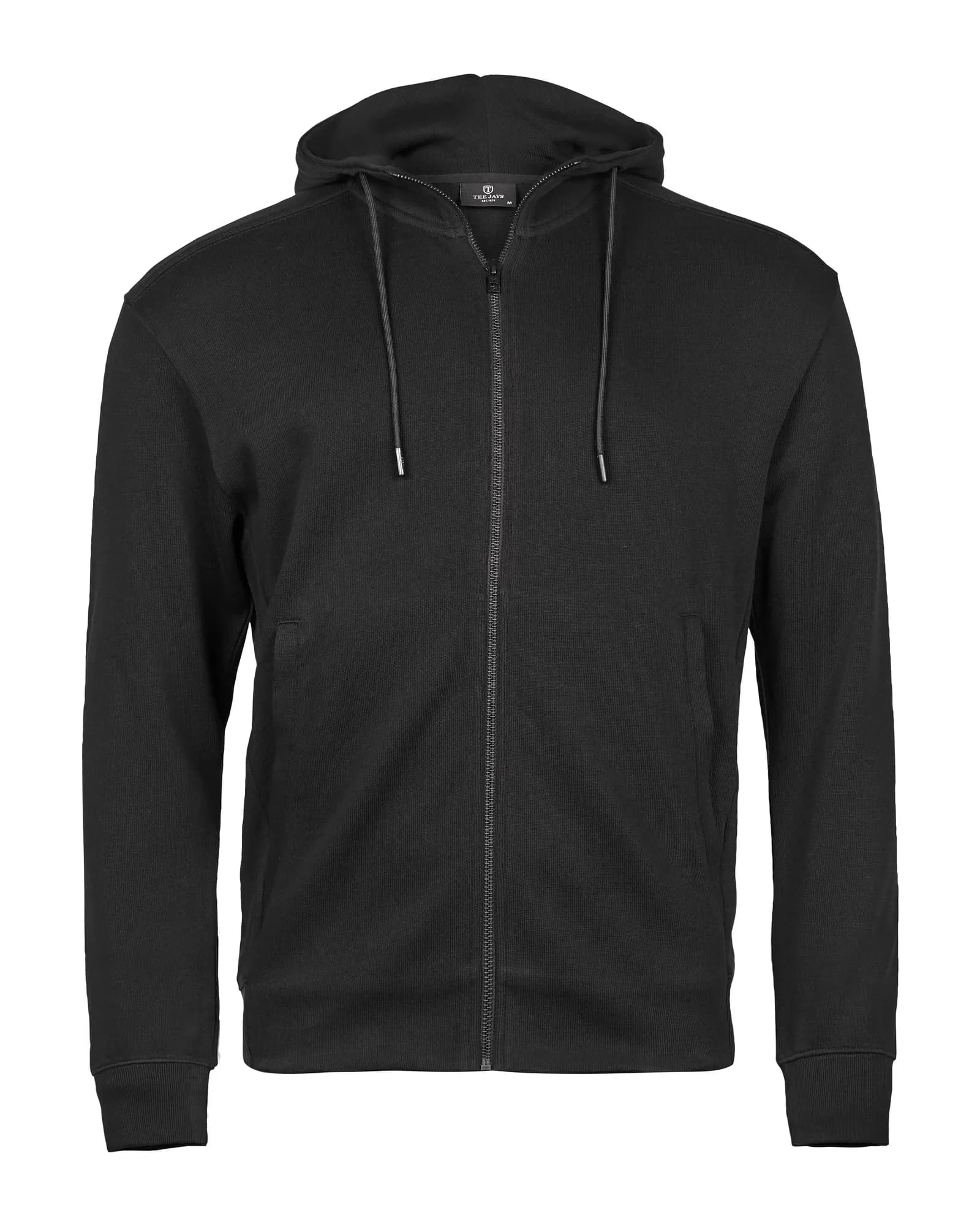 Ribbed Interlock Hooded Full-Zip
