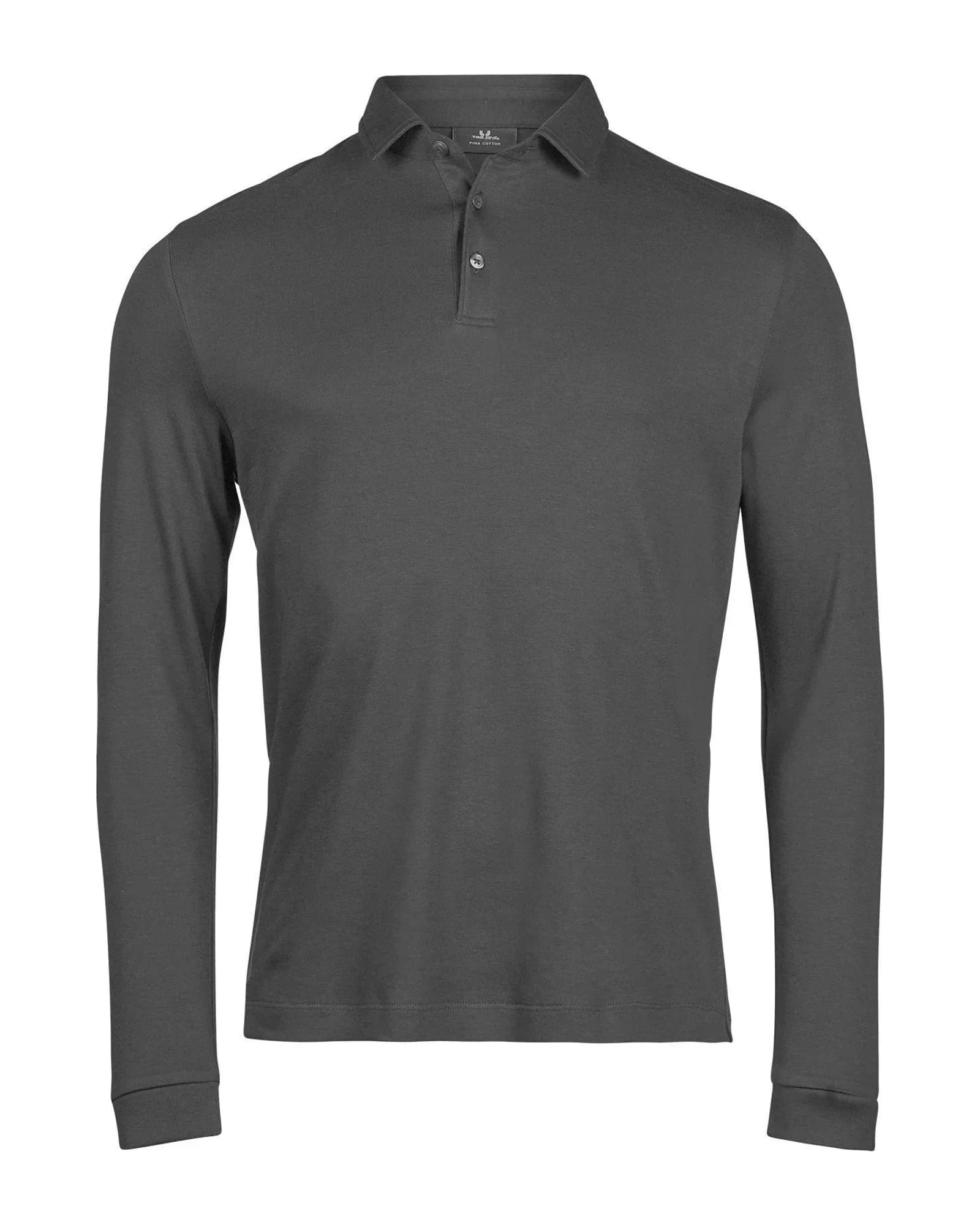 Pima Cotton Long-Sleeve Polo