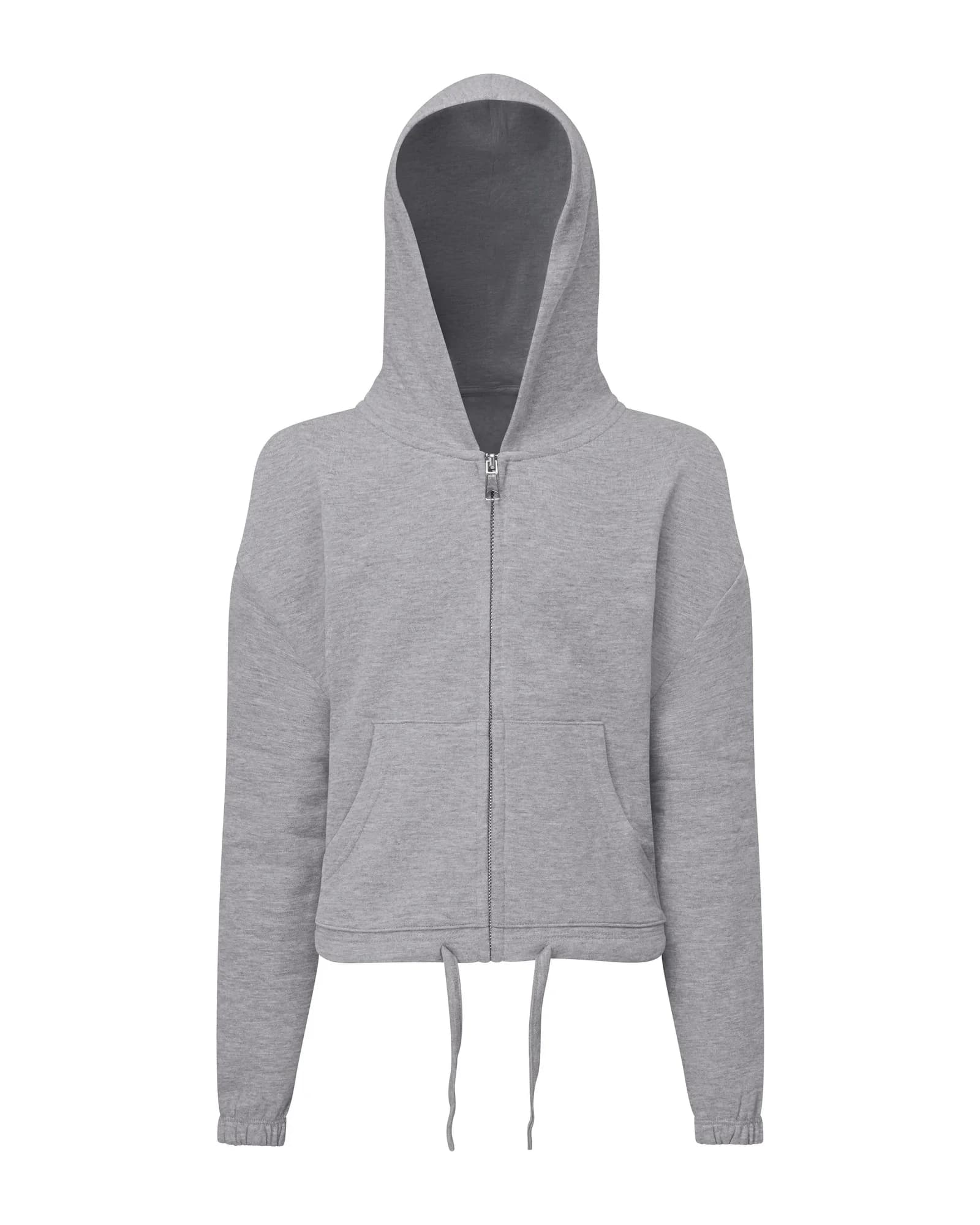 Kids Tridri Recycled Cropped Oversize Full-Zip Hoodie