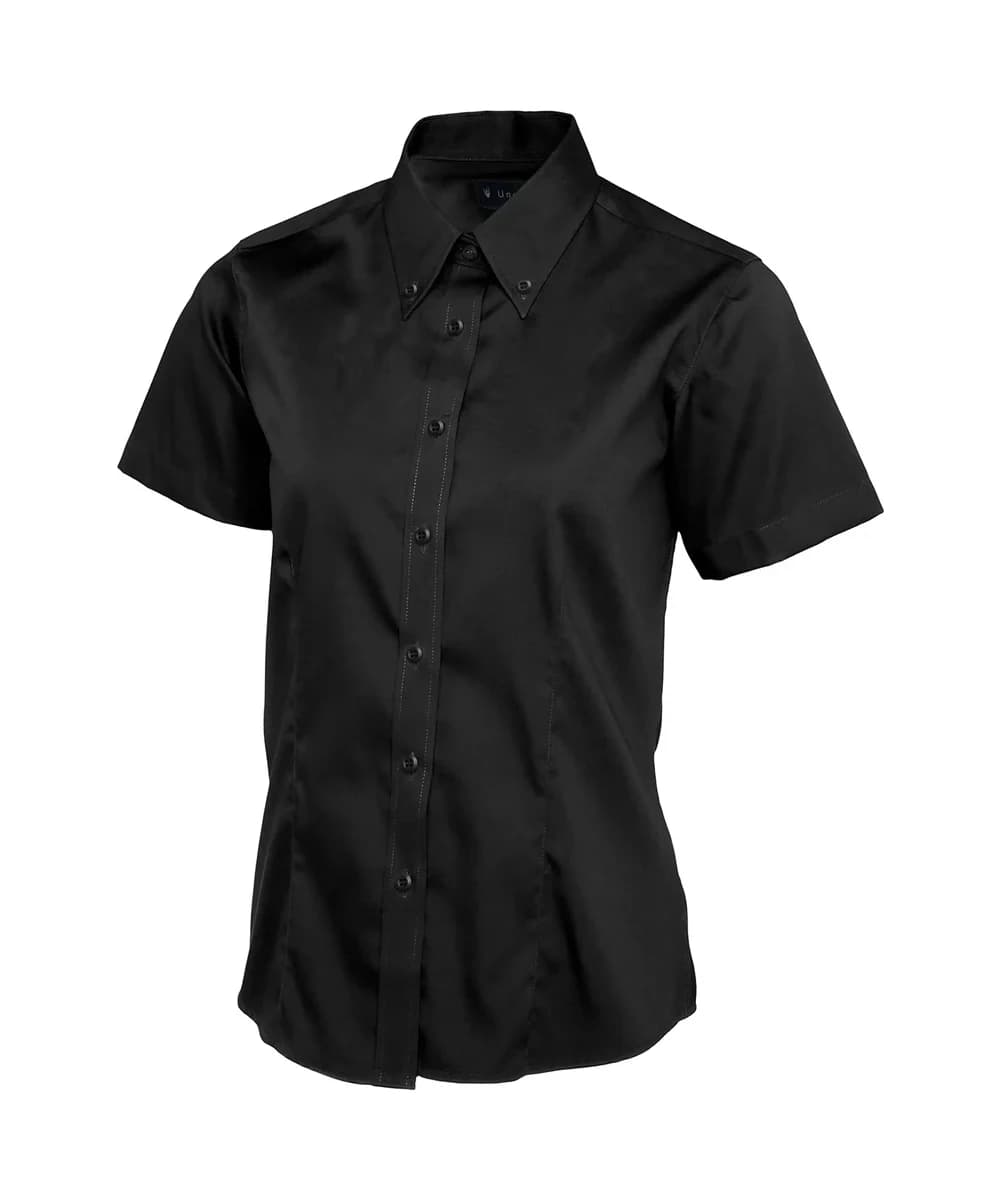Ladies Pinpoint Oxford Half Sleeve Shirt
