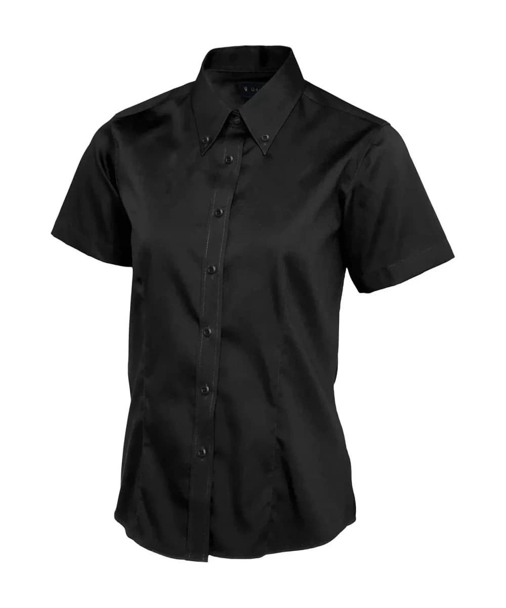 Ladies Pinpoint Oxford Half Sleeve Shirt