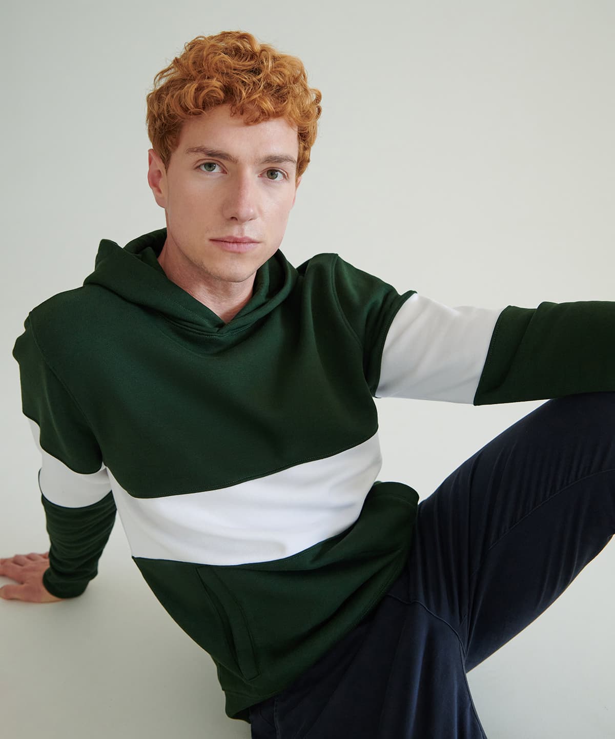 Heavyweight panelled hoodie product image